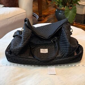 Windars Quilted Weekender Travel Tote Carry-On Bag w/ Luggage Sleeve